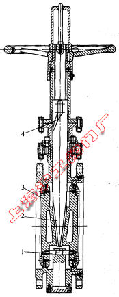 軌道楔式雙向硬密封蝶閥結(jié)構(gòu)圖